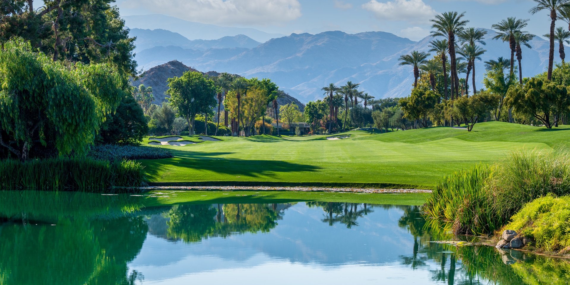 Eldorado golf course framed by desert mountains